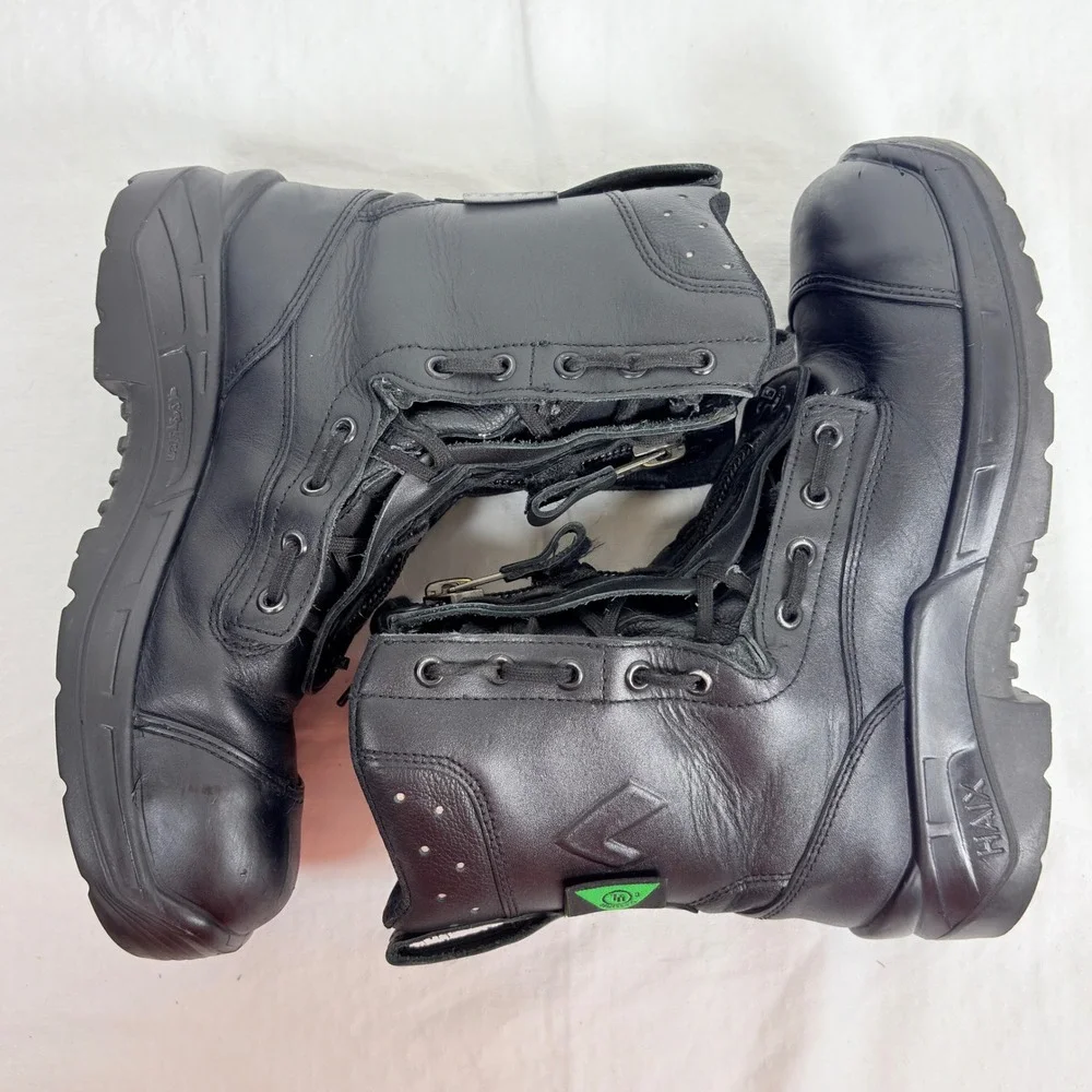 Haix Airpower R1 Black Leather EMS Station Crosstech Boots Mens 7.5W Womens 9